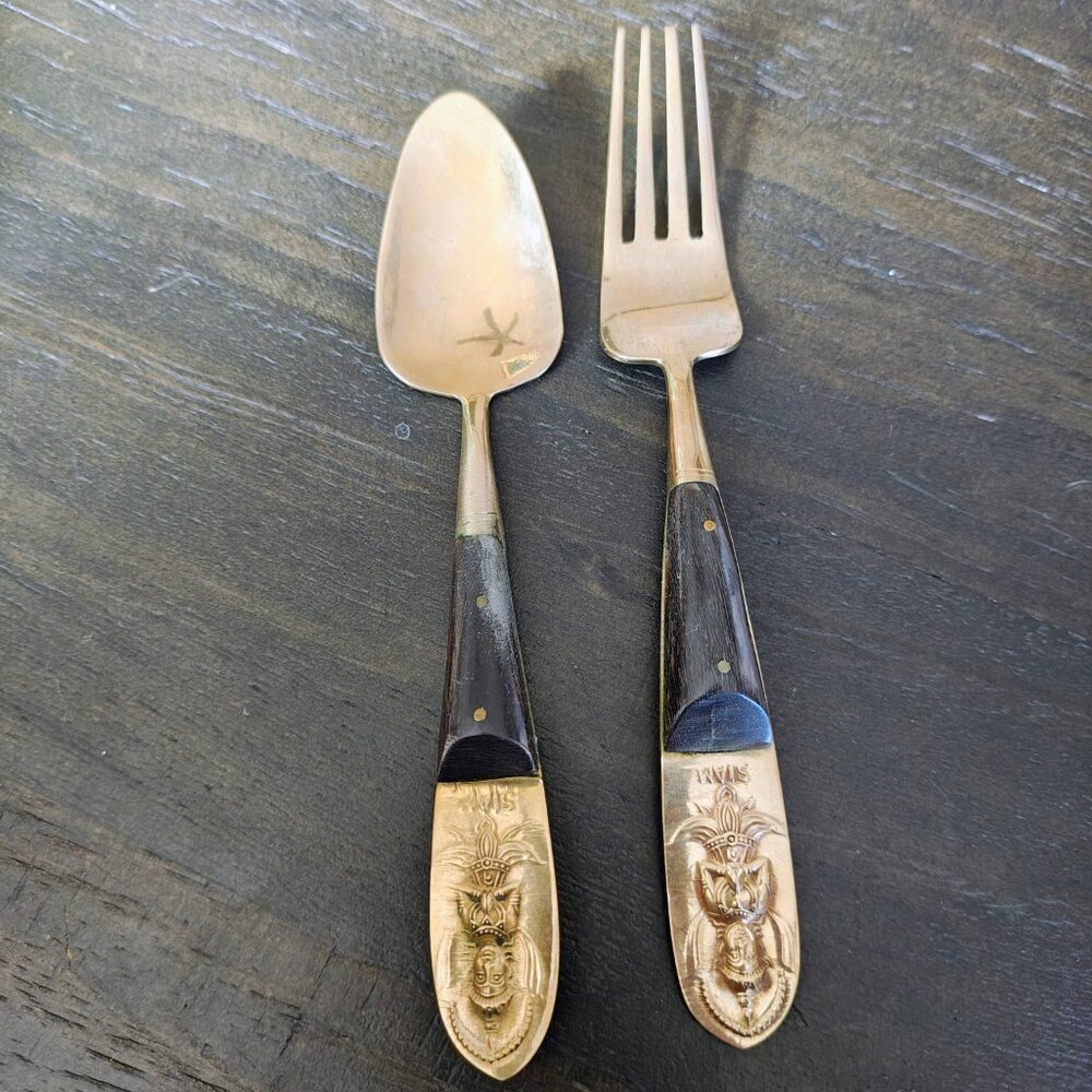 Vintage JIM’S GEMS Bronze Factory Flatware Set - Picture 10 of 16